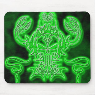 Neon Skull Mouse Mat