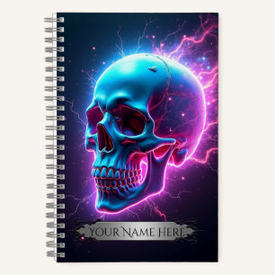 Neon Skull Spiral Notebook
