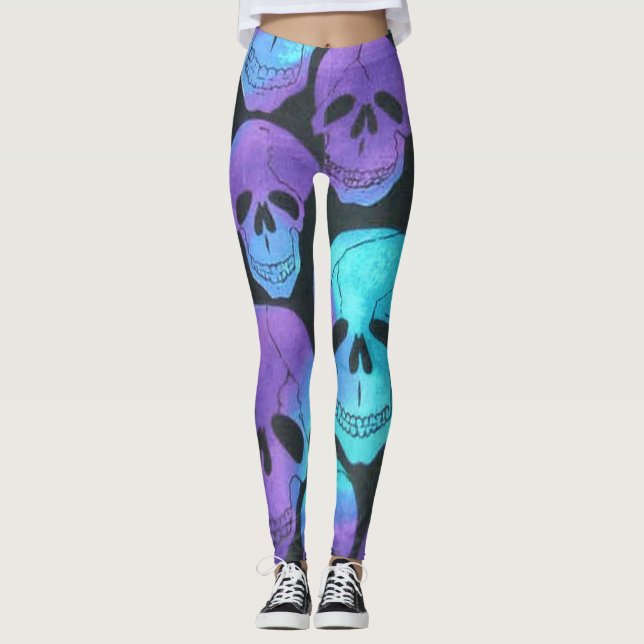 Neon Skulls Leggings (Front)