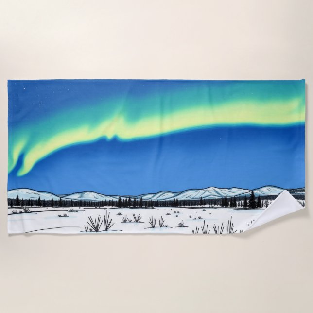 Neon sky beach towel (Front)