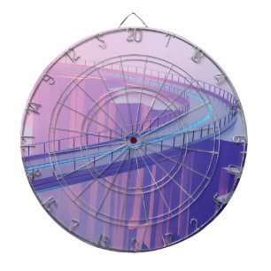 Neon Skybridge Dreamscape Dartboard