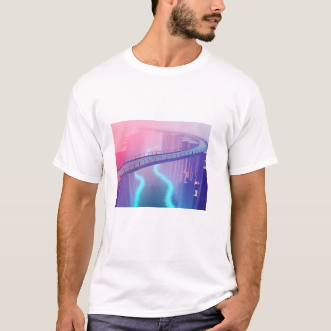 Neon Skybridge Dreamscape T-Shirt (Front)