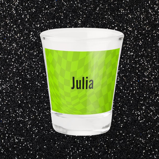 Neon Slime Green Summer Bachelorette Bridal Party Shot Glass (Creator Uploaded)
