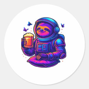 Neon Sloth � Don�t Hurry Essential T-Shirt Classic Round Sticker