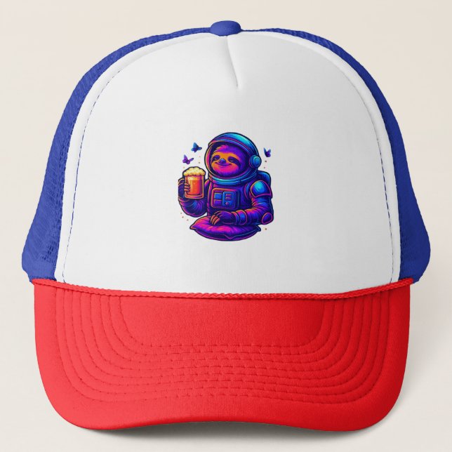Neon Sloth � Don�t Hurry Essential T-Shirt Trucker Hat (Front)