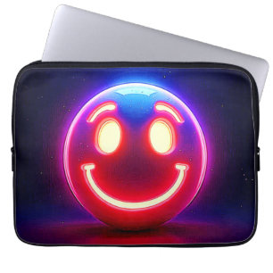 Neon Smile: Happy Glow Laptop Sleeve