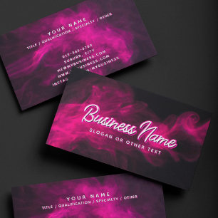 Neon & Smoke Modern  Business Card