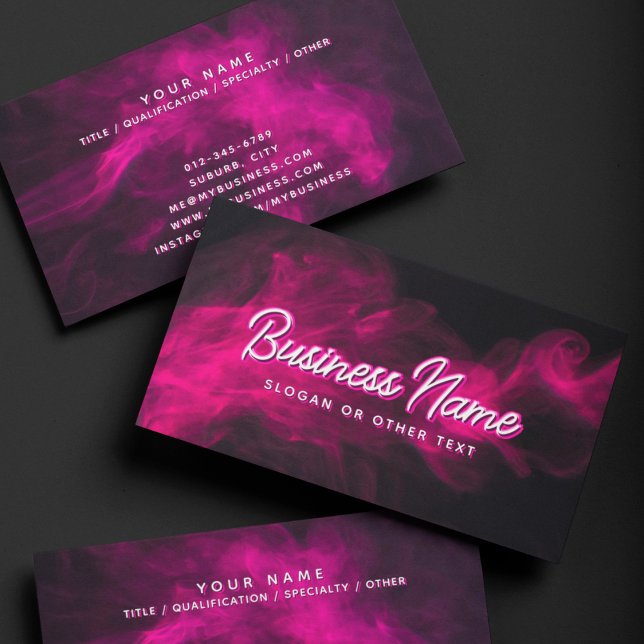 Neon & Smoke Modern  Business Card (Creator Uploaded)