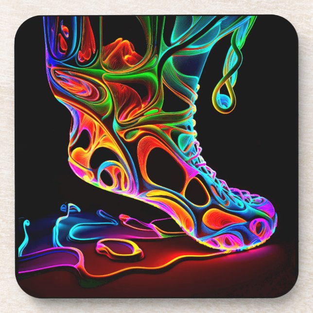 Neon Sneaker Coaster (Front)
