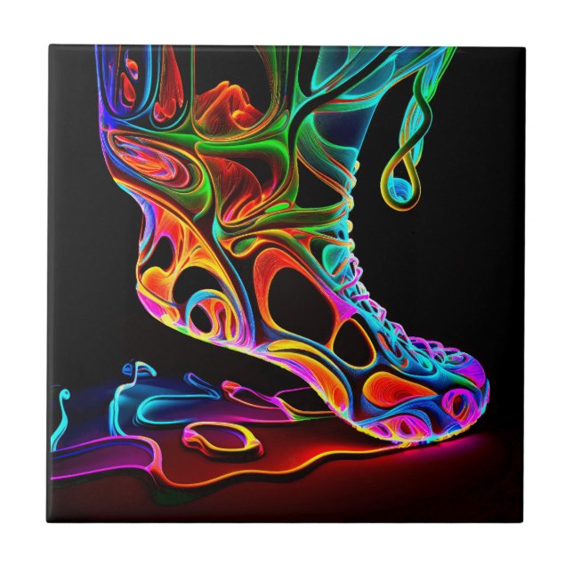 Neon Sneaker Tile (Front)