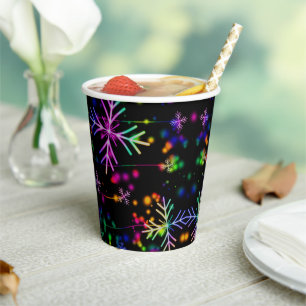 Neon Snow Paper Cups