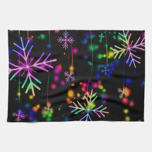 Neon Snow Tea Towel