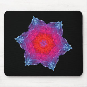 Neon Snowflake Mouse Mat