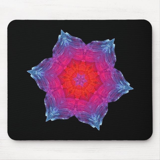 Neon Snowflake Mouse Mat (Front)