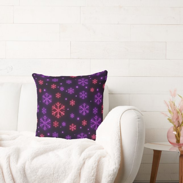 Neon Snowflakes Cushion (Couch)