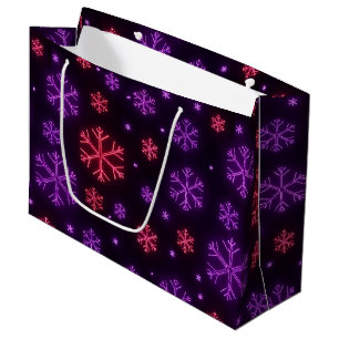 Neon Snowflakes Large Gift Bag