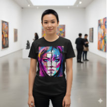 Neon Soul | Abstract Pop Art Portrait Tee