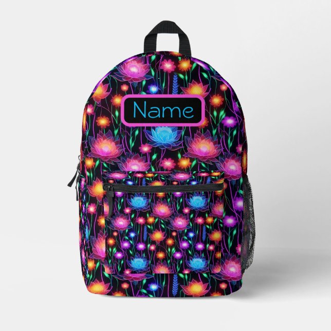 Neon Space Flower Backpack (Front)
