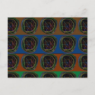 NEON Sparkle Graphic LINE art Postcard