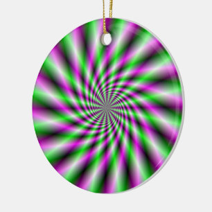 Neon Spinning Wheel Ornament