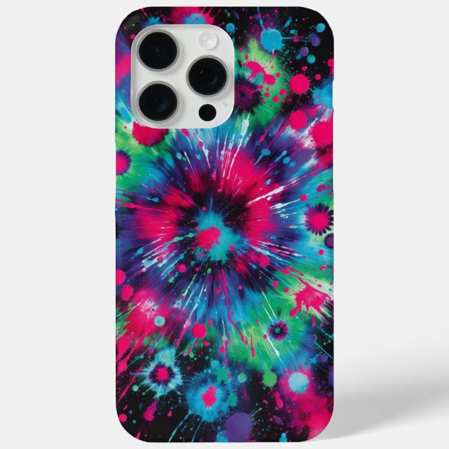 Neon Splash, Tie-dye Case-Mate iPhone Case (Back)