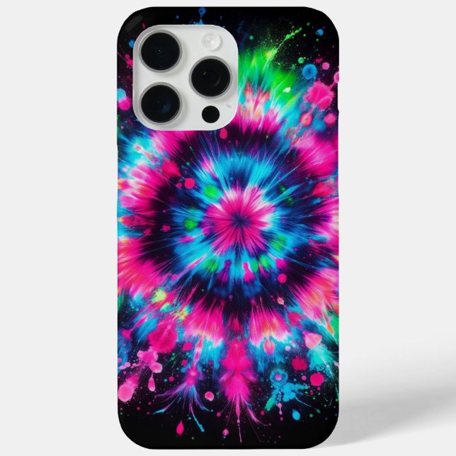 Neon Splash, Tie-dye Case-Mate iPhone Case (Back)