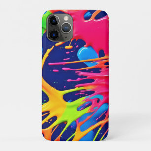 Neon Splatter: Abstract Vibrant Art iPhone 11 Pro Case