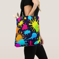 Neon Splatter Art: Vibrant Abstract Expressionism