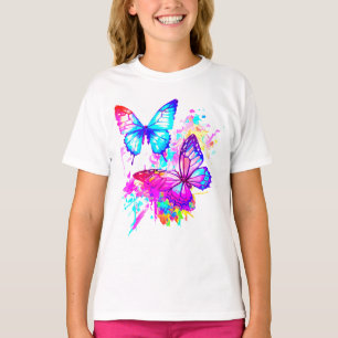 Neon splatter butterflies T-Shirt