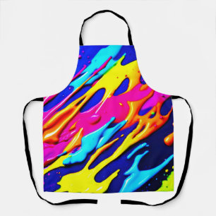Neon Splatter Design Apron