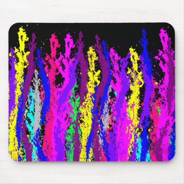 Neon Splatter Mouse Mat (Front)