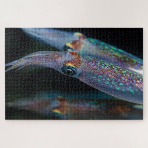 Neon Squid at Night 20"x30" Jigsaw Puzzle