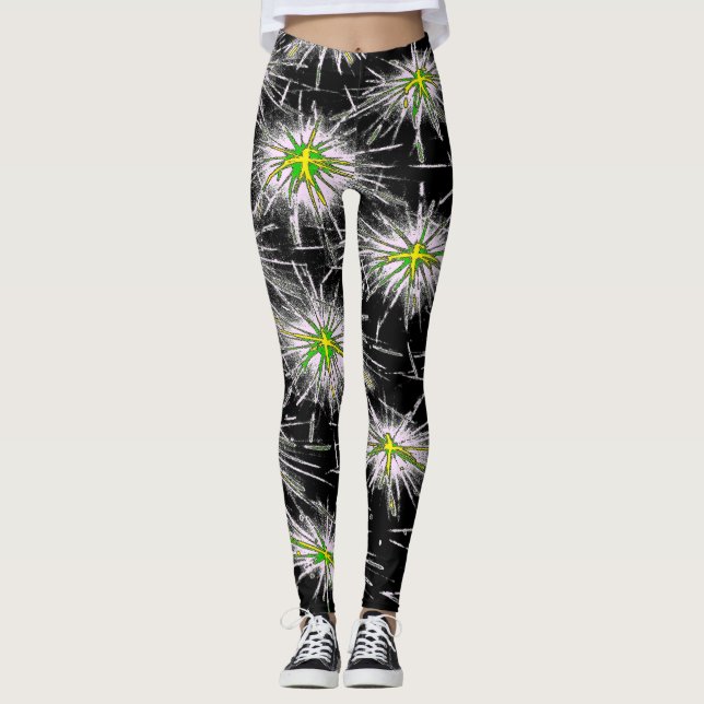 Neon Starburst Leggings (Front)