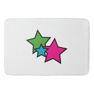 Neon Stars Bath Mat