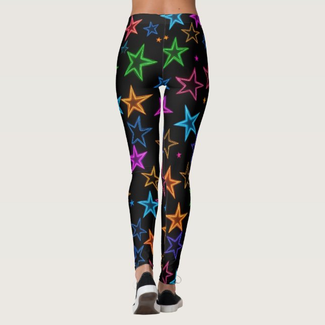 Neon Stars Leggings (Back)