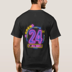Neon Stores open 24-hour Cling Templet T-Shirt