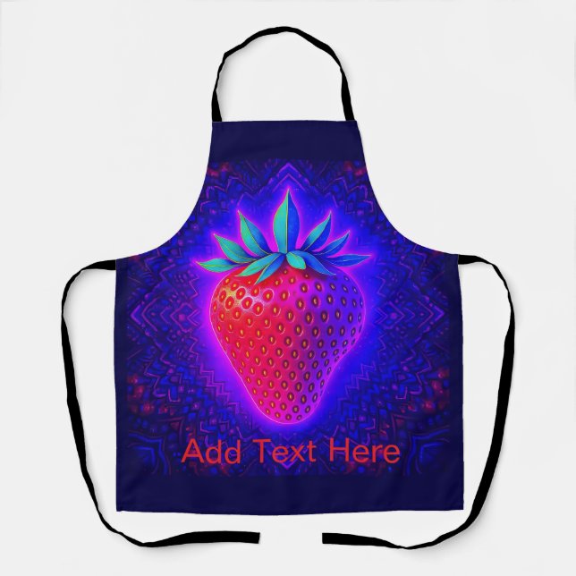 Neon Strawberry vivid Look Apron (Front)