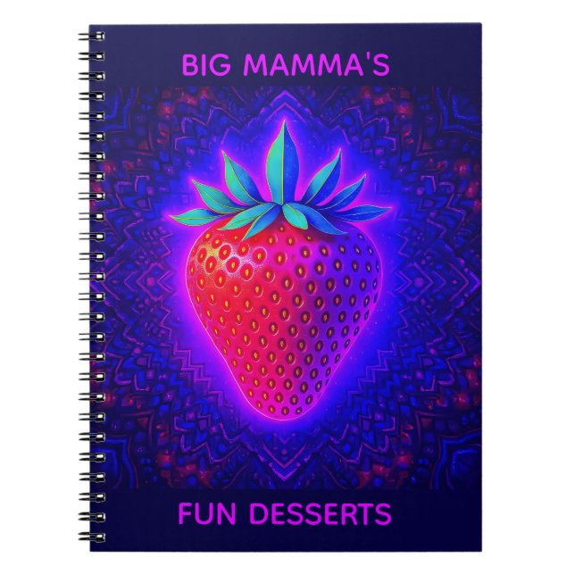 Neon Strawberry vivid Look notebook (Front)