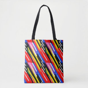 Neon Street Sport Color Slashes Tote Bag