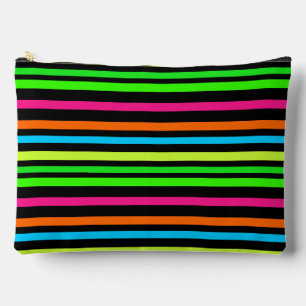 Neon stripes accessory pouch