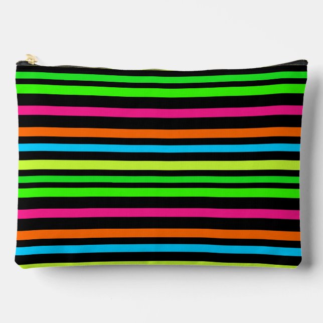 Neon stripes accessory pouch (Front)