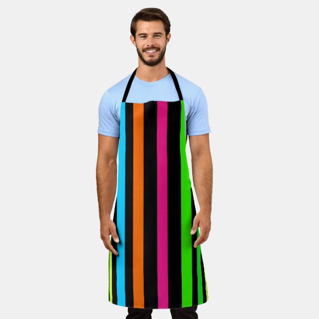 Neon stripes apron (Worn)
