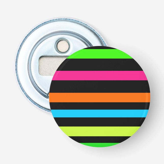 Neon stripes bottle opener (Front)