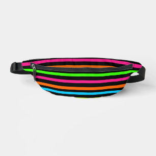 Neon stripes bum bags