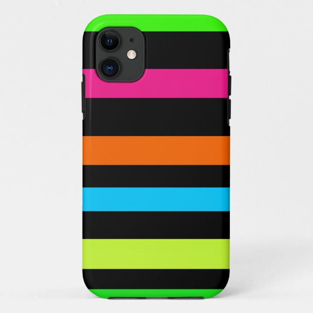 Neon stripes Case-Mate iPhone case (Back)