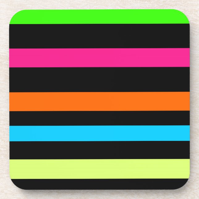 Neon stripes coaster (Front)