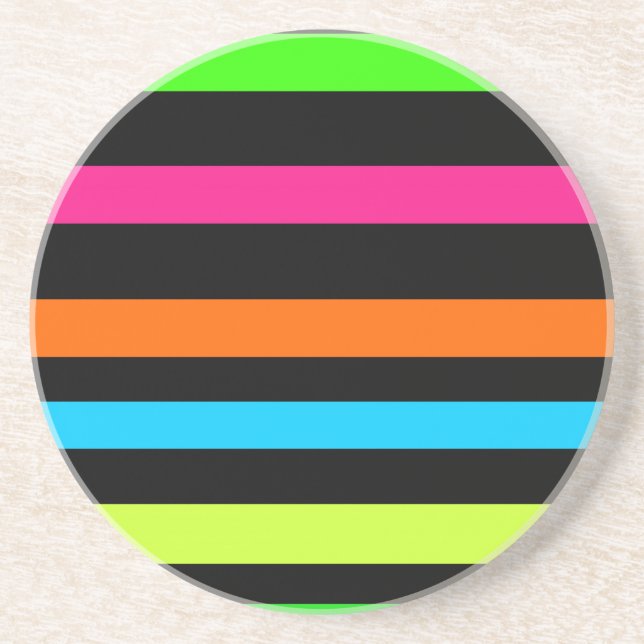 Neon stripes coaster (Front)