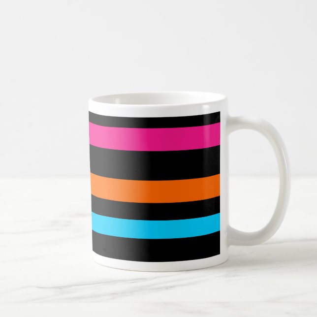 Neon stripes coffee mug (Right)