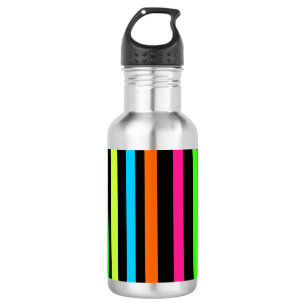 Neon Stripes Pattern 532 Ml Water Bottle