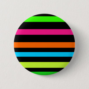 Neon Stripes Pattern 6 Cm Round Badge